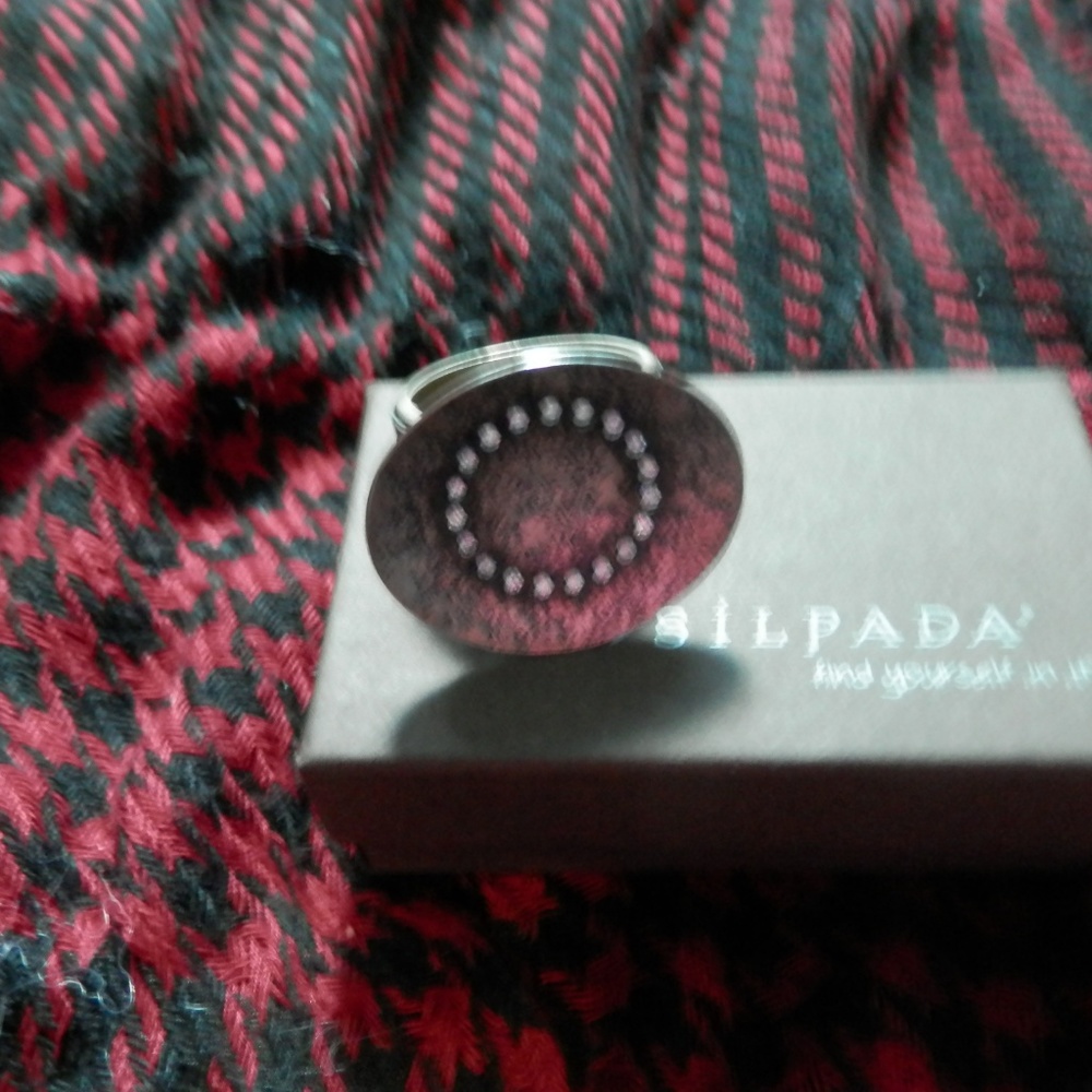 Silpada Stamped Wide Band Ring R 1977